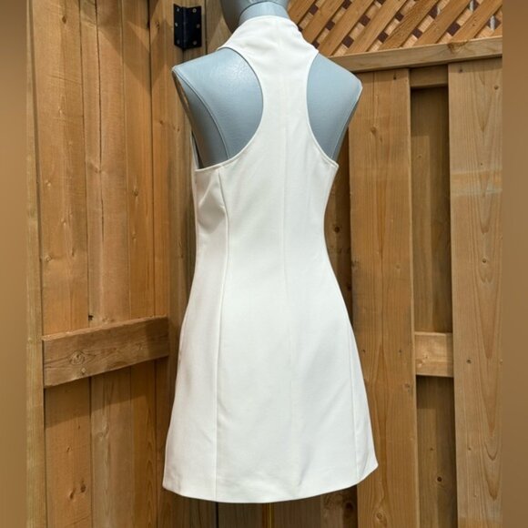 🆕 CULT GAIA 🧿 NWOT Akaia White Linen-Blend Mini Dress, Sz US 10 - Picture 7 of 14